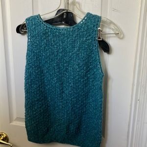 Rafaella Teal Sleeveless Knit Top